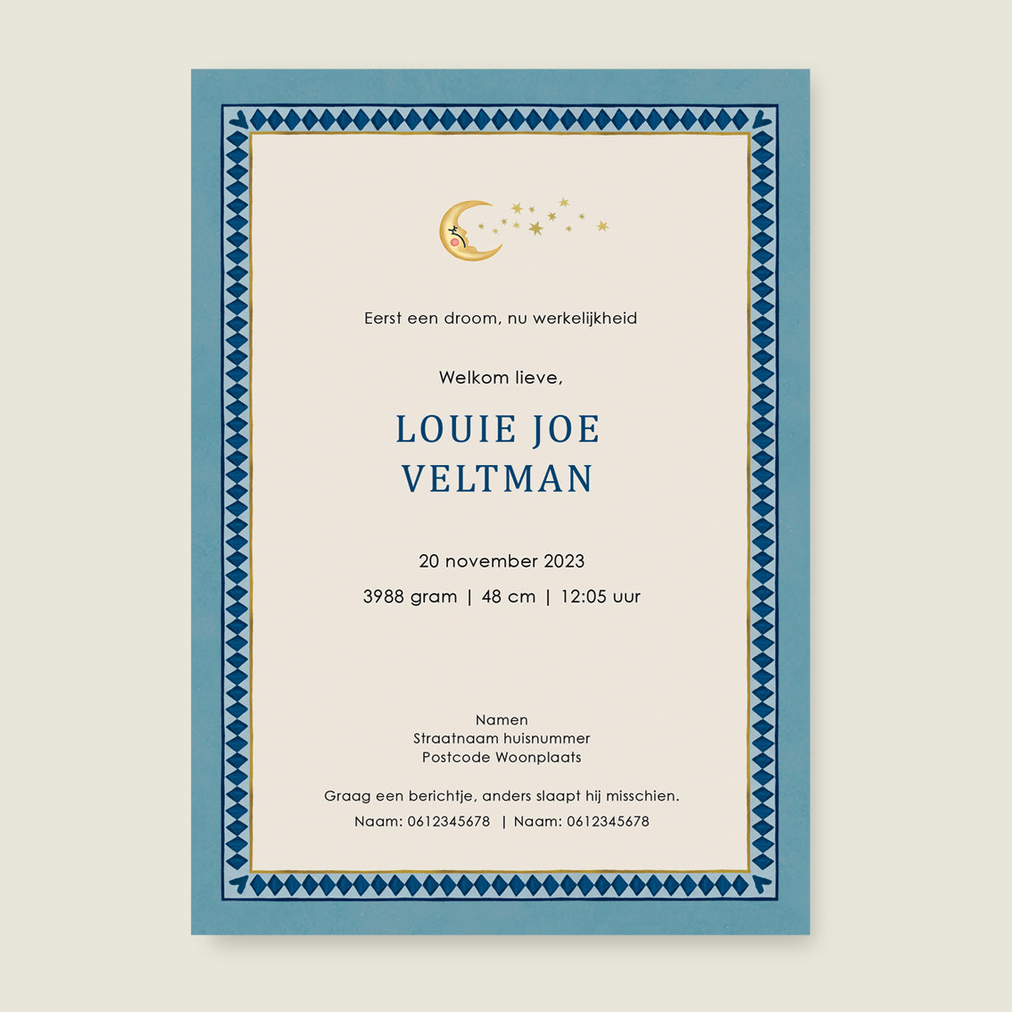 Lion And The Giraffe Dark Blue - Story of July