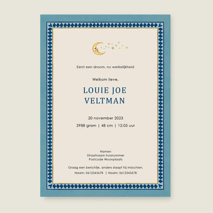 Lion And The Giraffe Dark Blue - Story of July