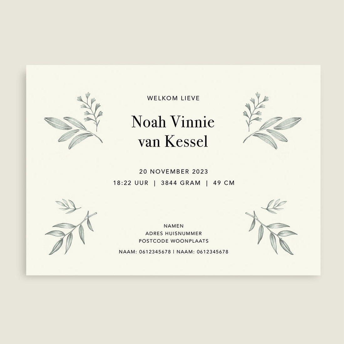 Sample Panter Leaves - Story of July