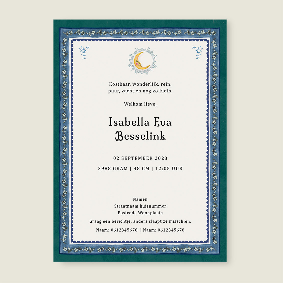 Sample Swan Pearl Green - Story of July