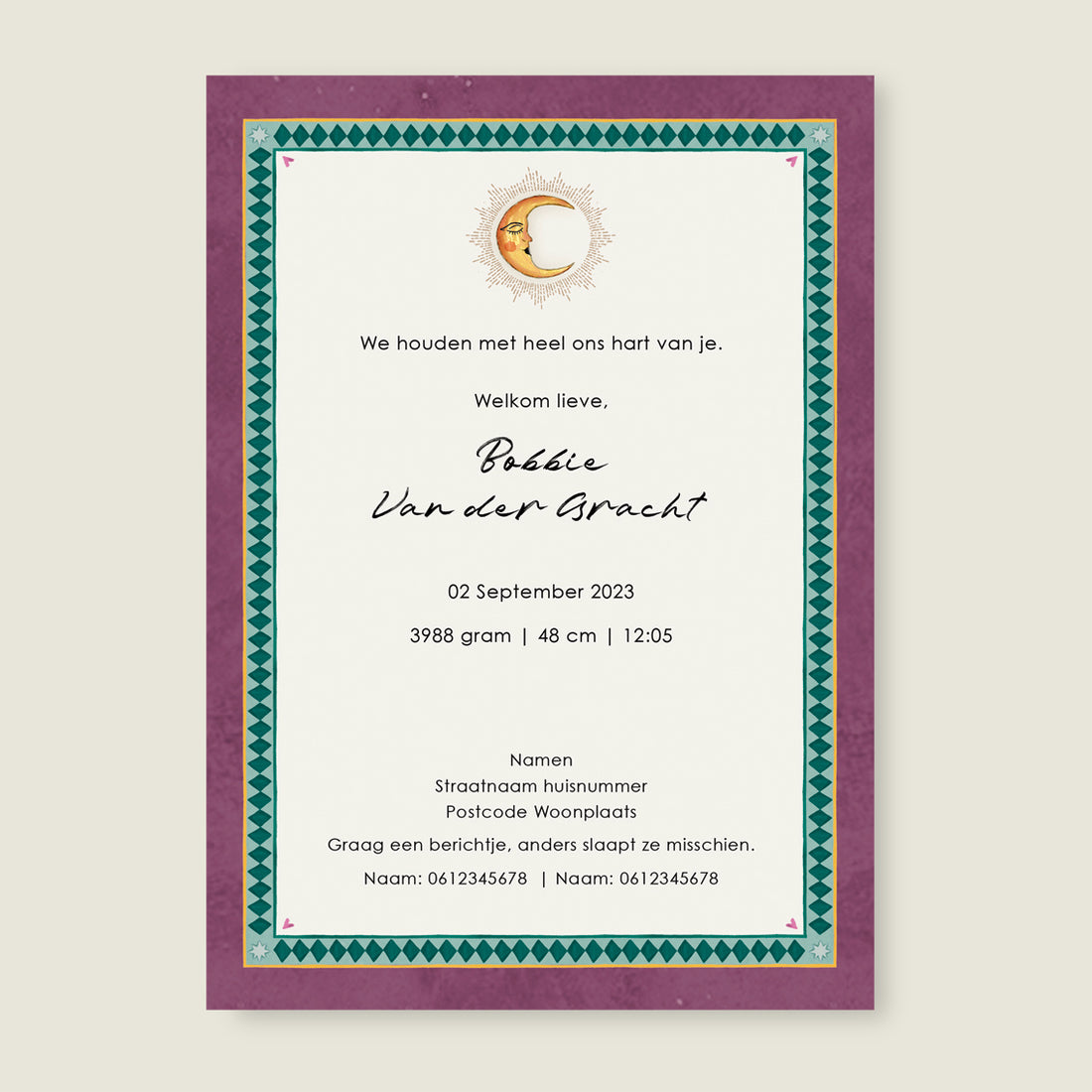 Sample Uni Palms Pink - Story of July