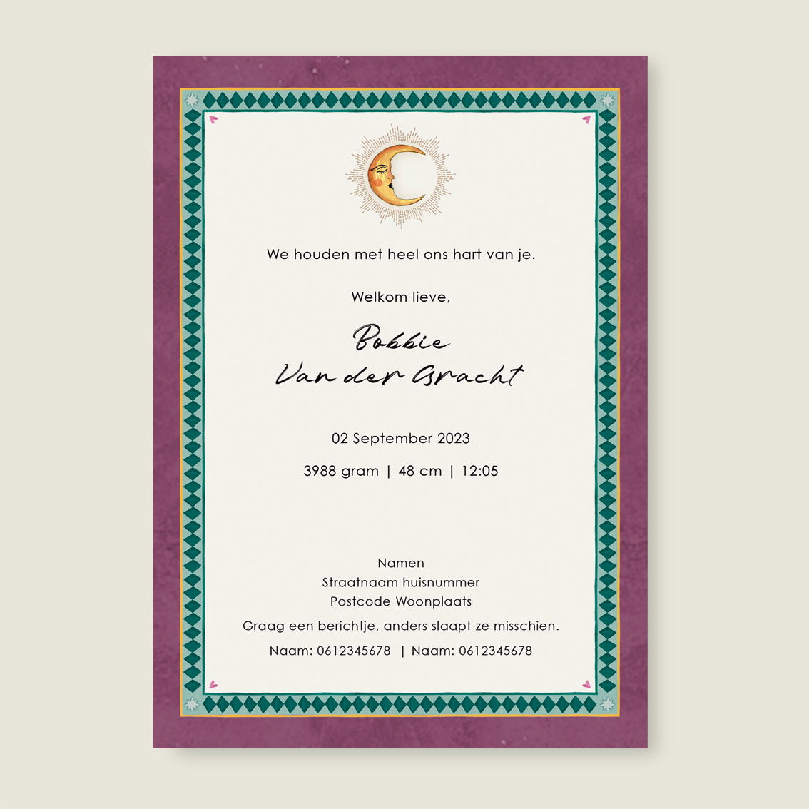 Sample Uni Palms Pink - Story of July