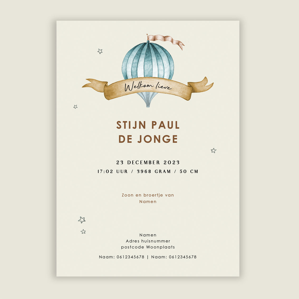 Bear Balloon Blue - Story of July