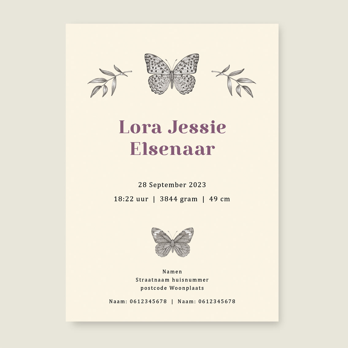 Sample Butterfly - Story of July