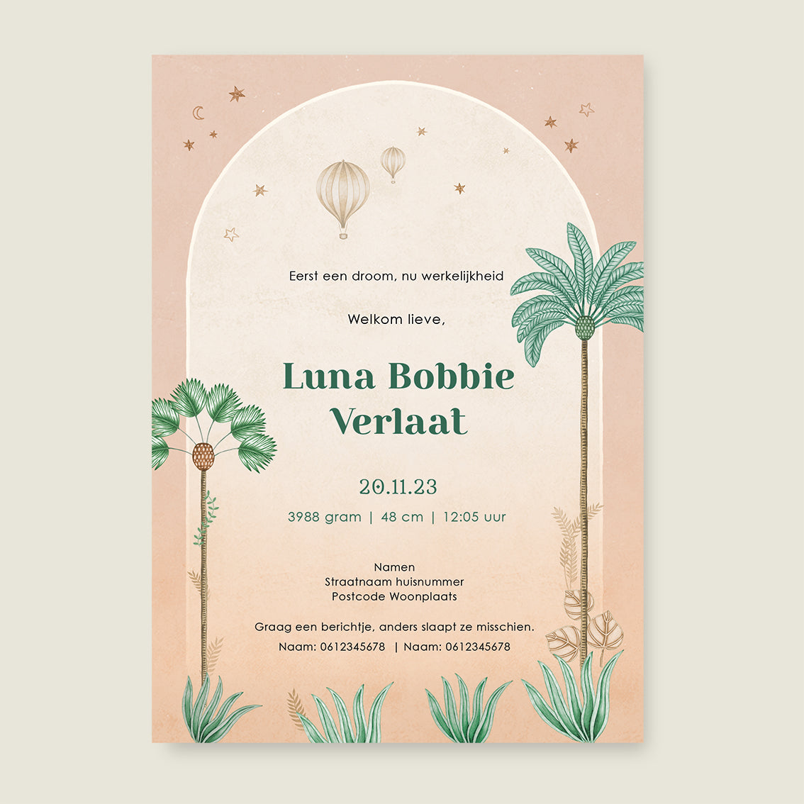 Sample Crane Bird Palms Terra - Story of July