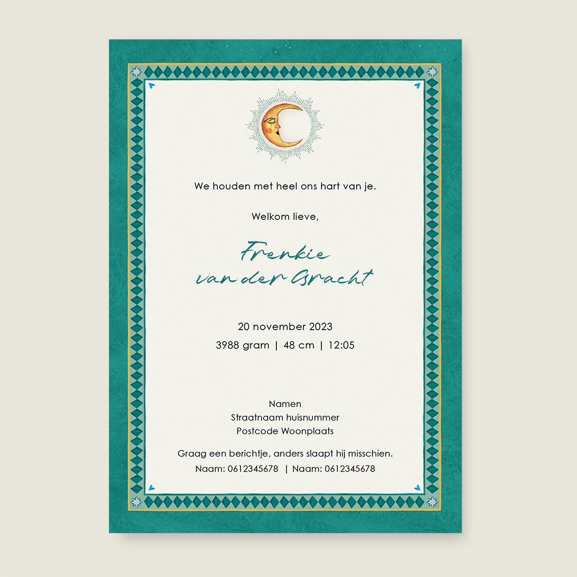 Sample Zebra Palms Green - Story of July