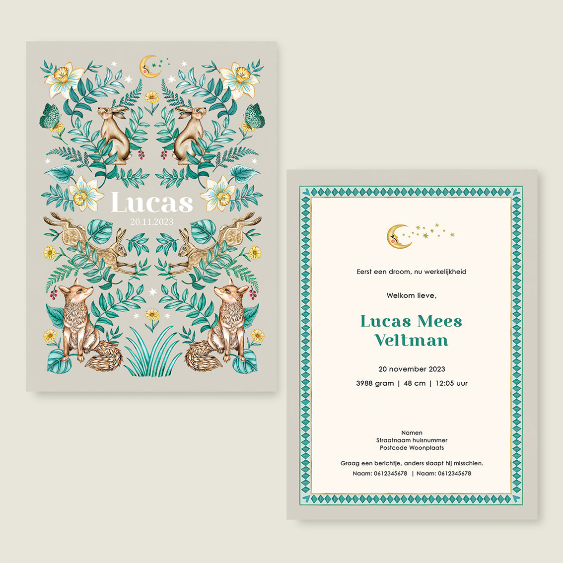 Sample Bos Dieren Khaki - Story of July