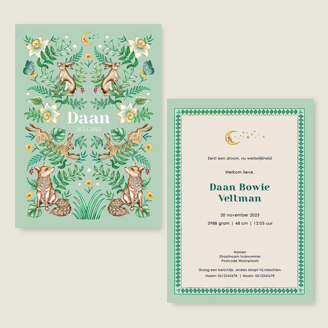 Sample Bos Dieren Light Green - Story of July