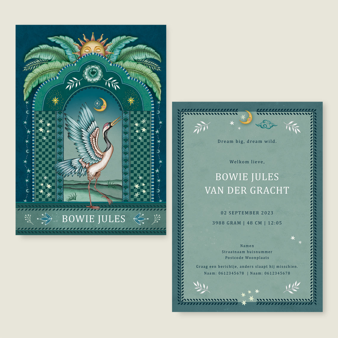 Crane Bird Blue - Story of July