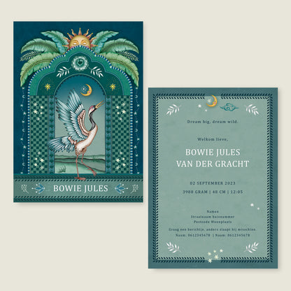 Crane Bird Blue - Story of July