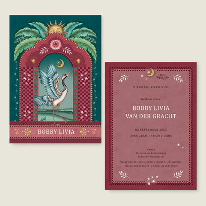 Crane Bird Red - Story of July