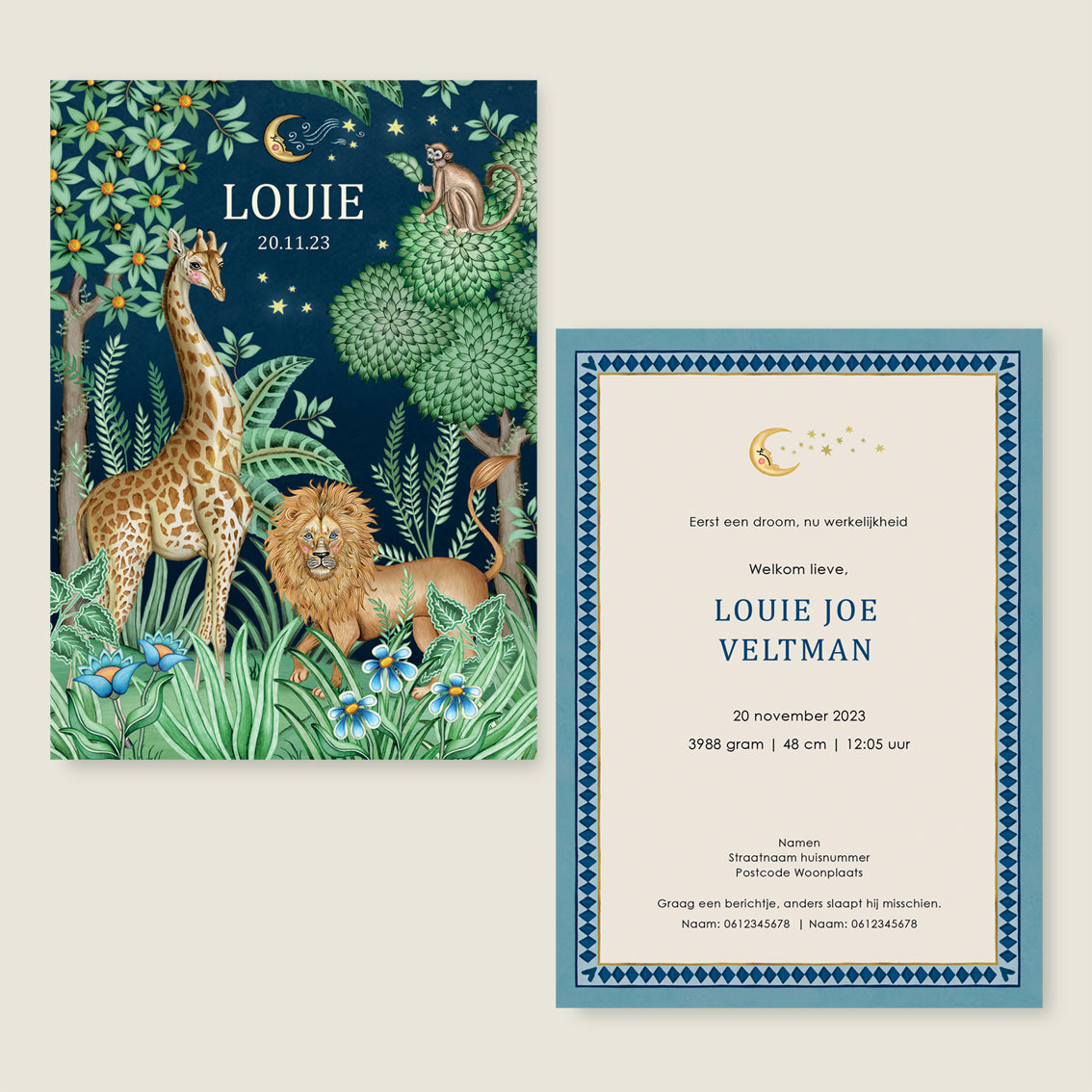 Sample Lion And The Giraffe Darkblue - Story of July