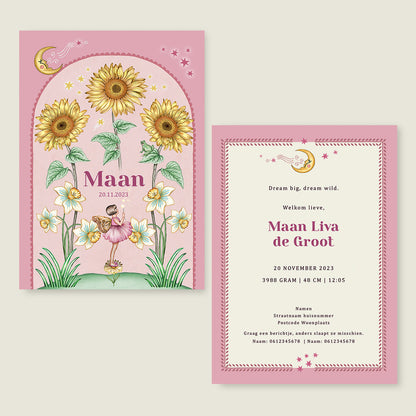 Sample Sun Flowers Roze - Story of July