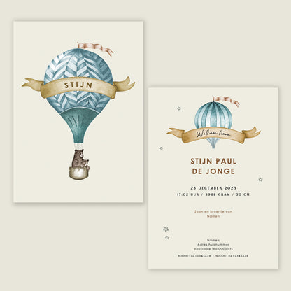 Bear Balloon Blue - Story of July