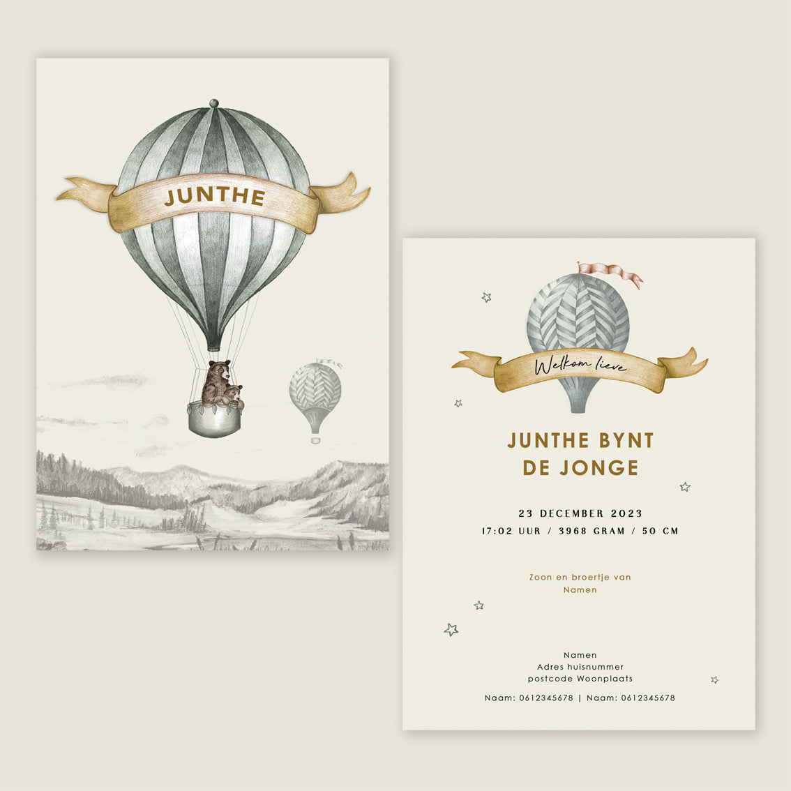 Bear Balloon Grey - Story of July