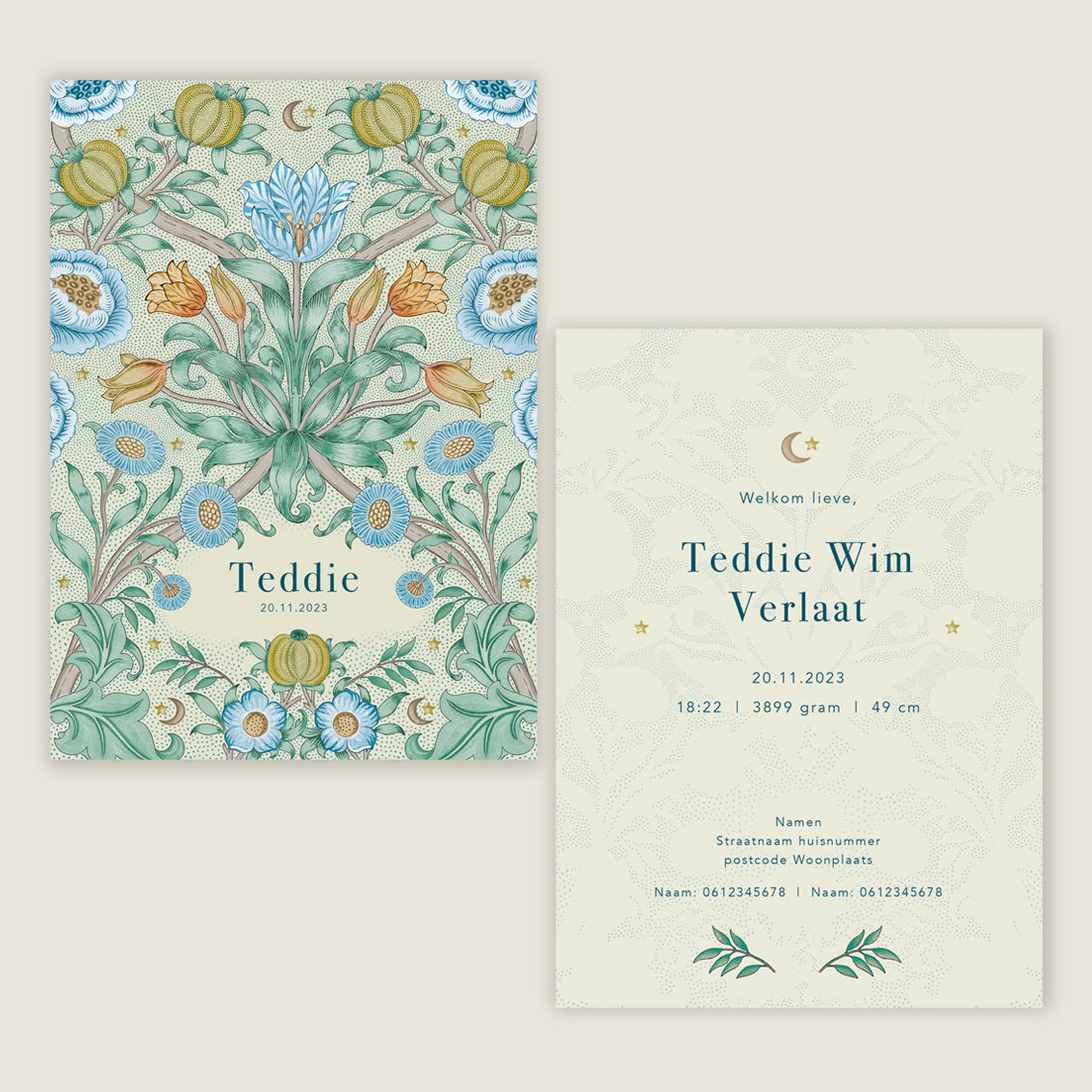 Sample Blooming Flowers Blue - Story of July