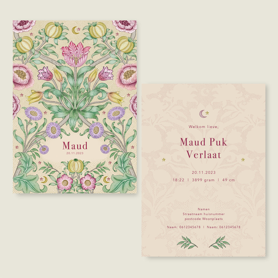 Sample Blooming Flowers Pink - Story of July