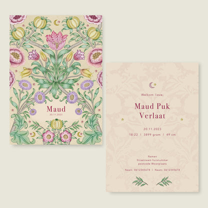 Sample Blooming Flowers Pink - Story of July