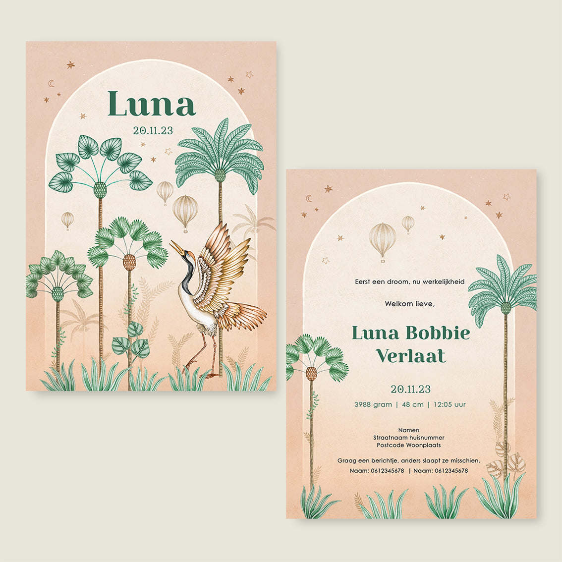 Sample Crane Bird Palms Terra - Story of July