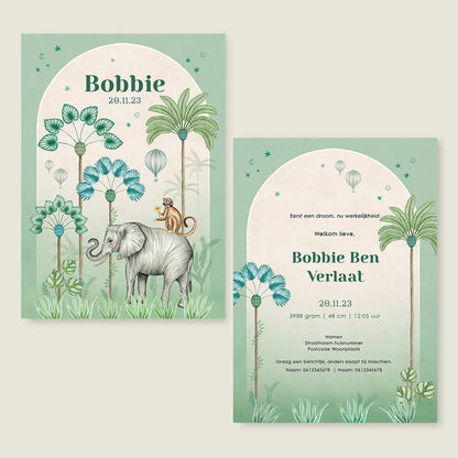 Sample Elephant Palms Green - Story of July