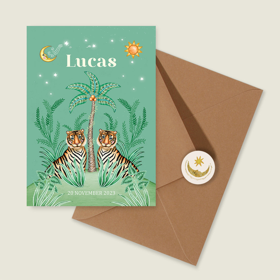 Sample Cute Tiger Light Green - Story of July