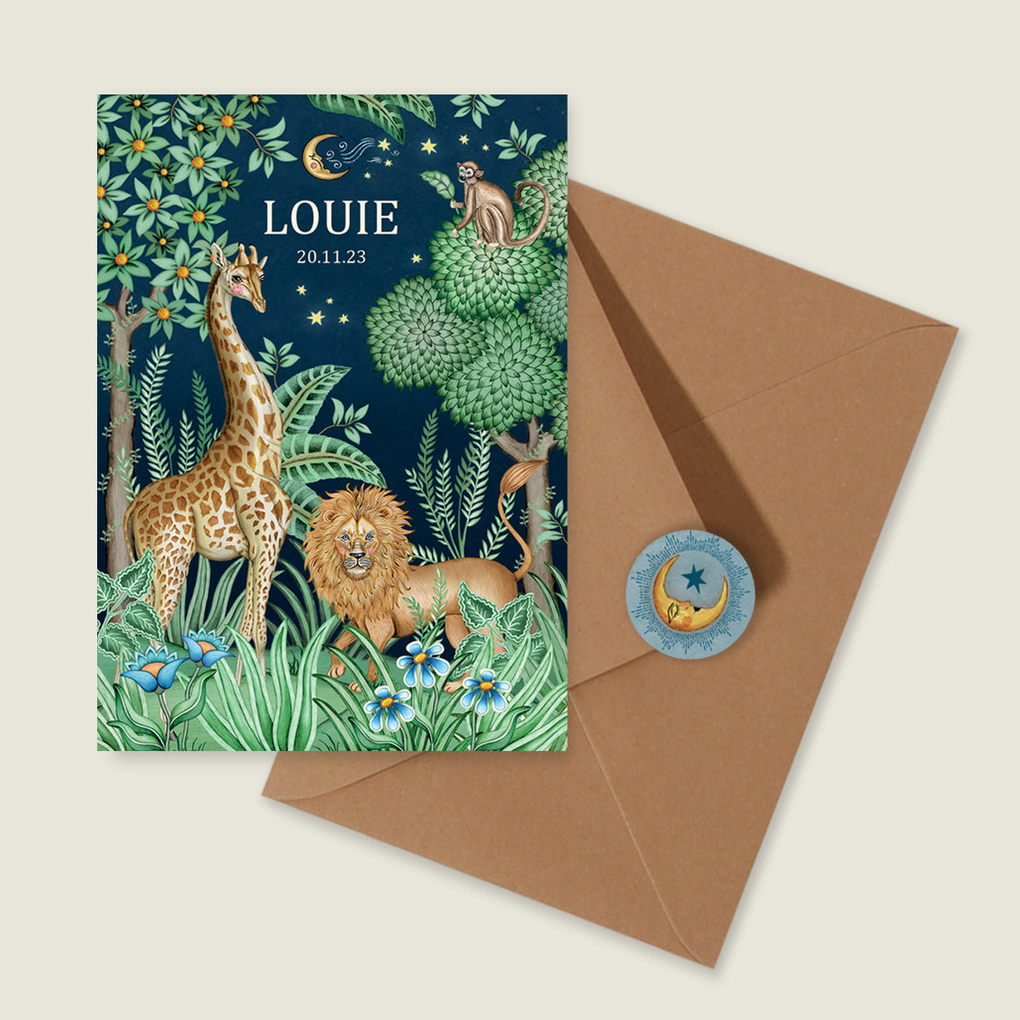 Lion And The Giraffe Dark Blue - Story of July