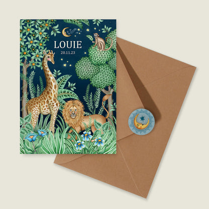 Lion And The Giraffe Dark Blue - Story of July