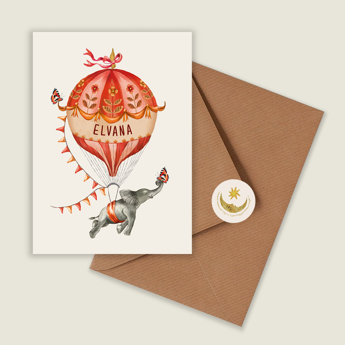 Sample Elephant Balloon Orange - Story of July