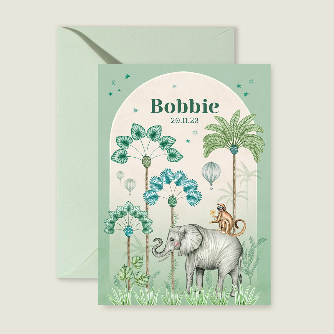 Sample Elephant Palms Green - Story of July