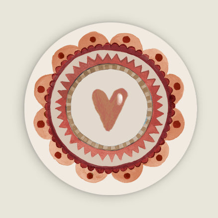 Sluitzegel Orange Heart - Story of July